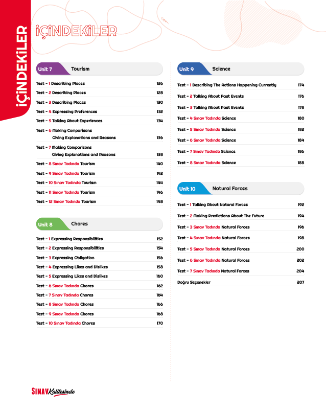 Sınav Yayınları Sınav Kalitesinde 8. Sınıf LGS İngilizce Soru Bankası