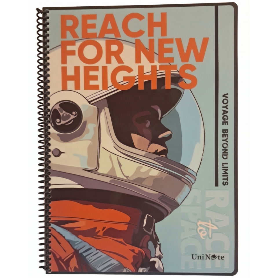 UniNote Space Spiralli Pp Kapak A4 96 Yp.Çizgili Defter 06