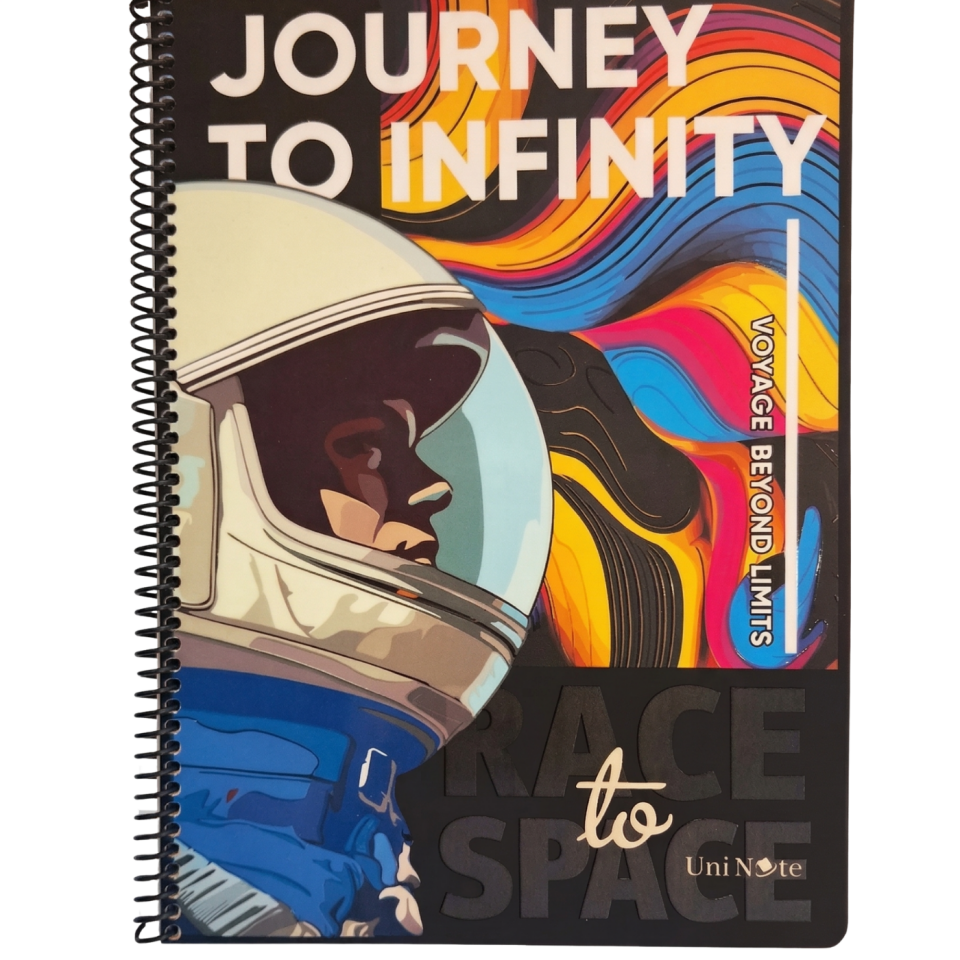 UniNote Space Spiralli Pp Kapak A4 96 Yp.Çizgili Defter 07
