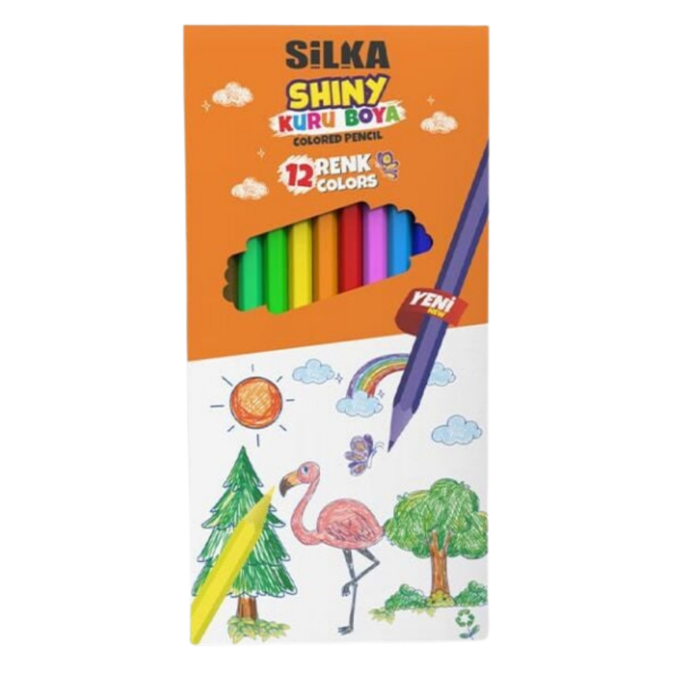 Silka 86 Hex Shıny Kuruboya 12 Renk