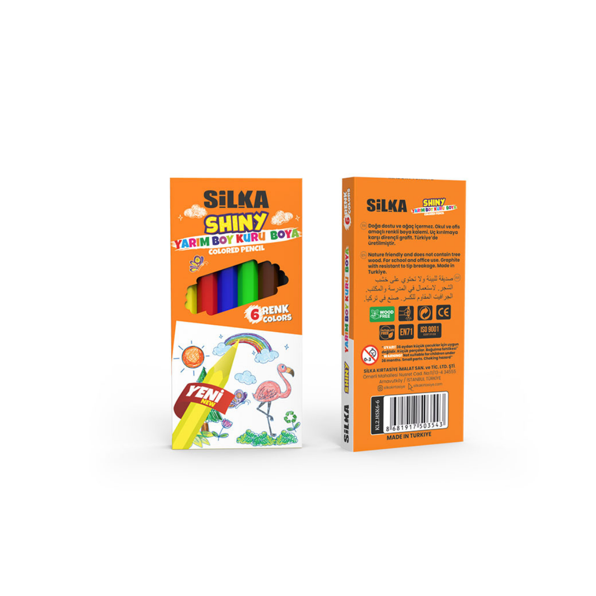 Silka Art­1284 Hex Shıny Yarımboy  Kuru Boya  6Lı