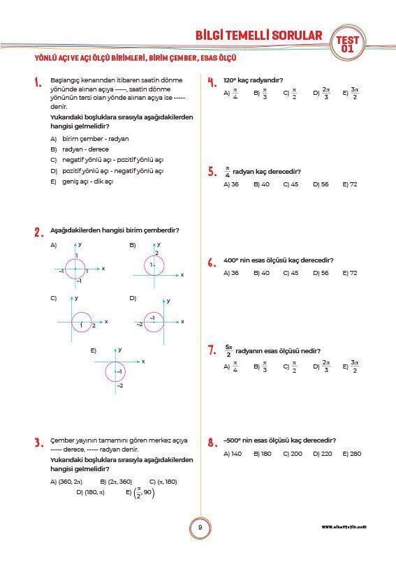 Sınav Yayınları 11. Sınıf Matematik Soru Bankası