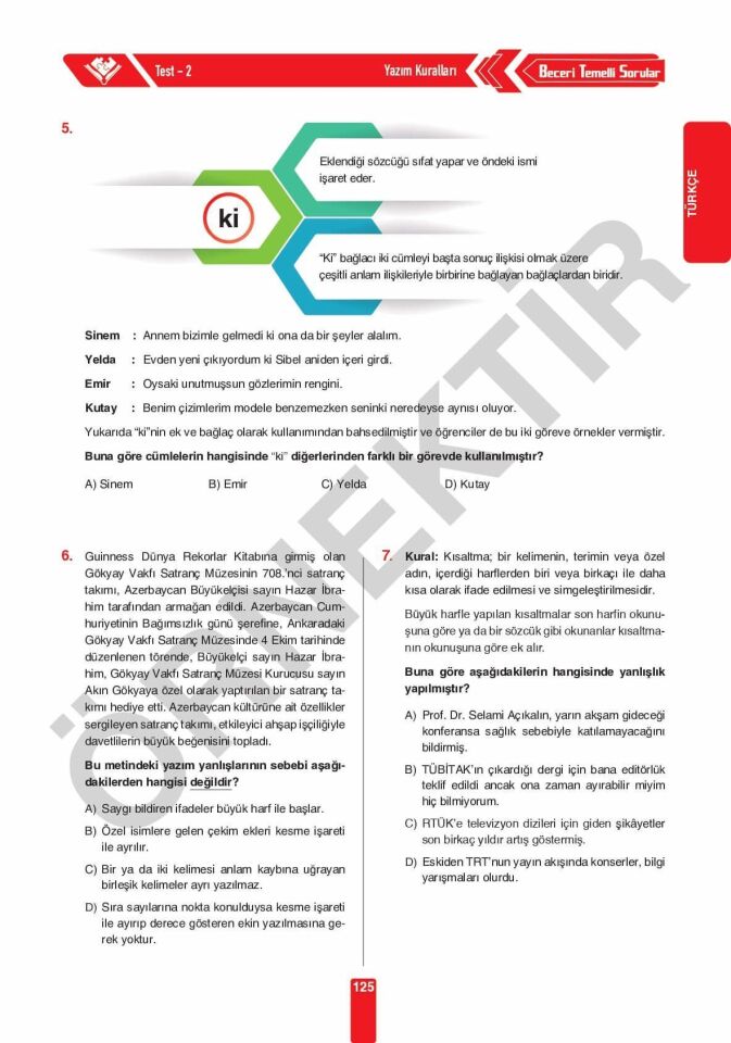 Sınav Yayınları Sınav Kalitesinde 8. Sınıf LGS Tüm Dersler Soru Bankası