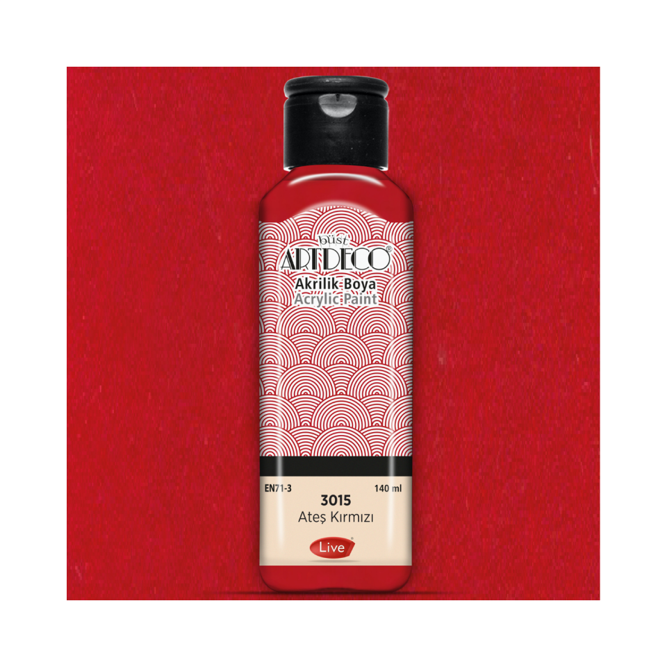 Artdeco 070R-3015 Akrilik Boya 140 ml Ateş Kırmızı
