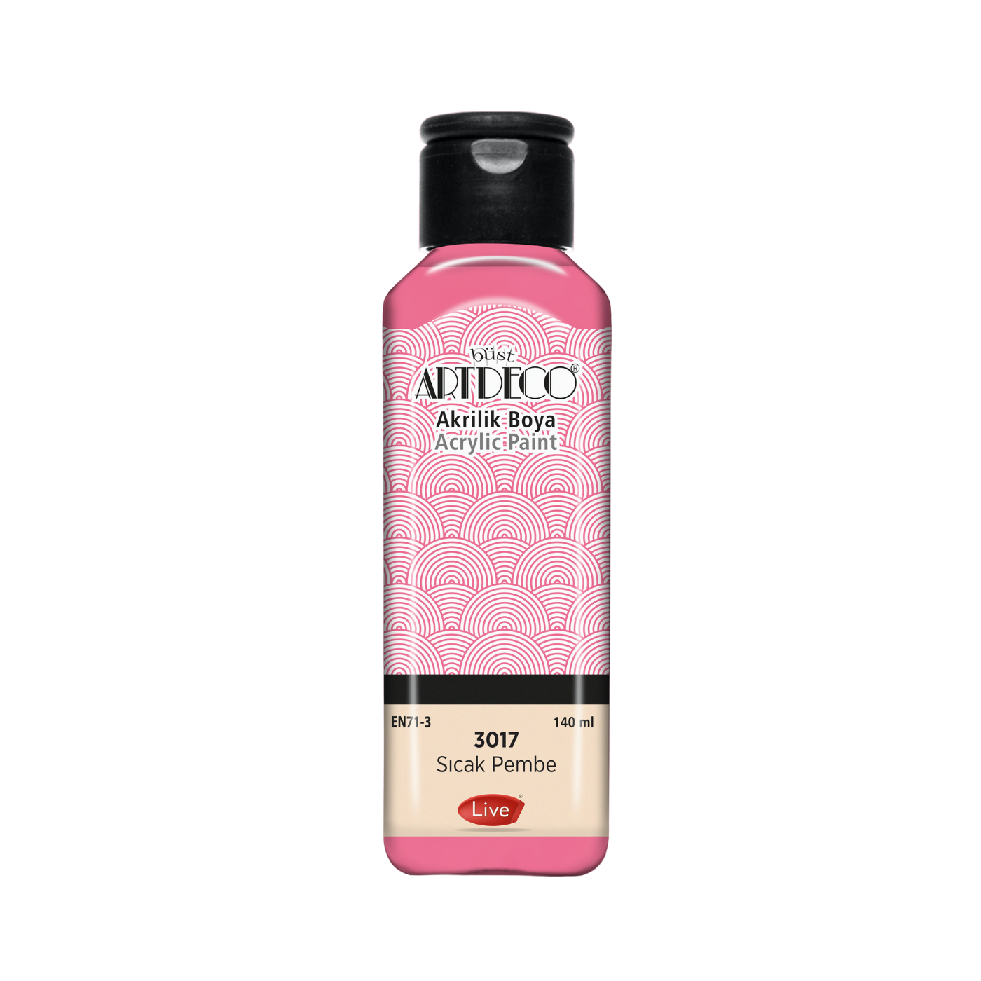 Artdeco 070R-3017 Akrilik Boya 140 ml Sıcak Pembe