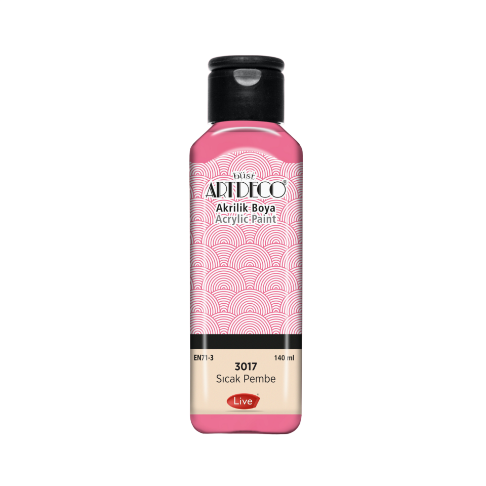 Artdeco 070R-3017 Akrilik Boya 140 ml Sıcak Pembe