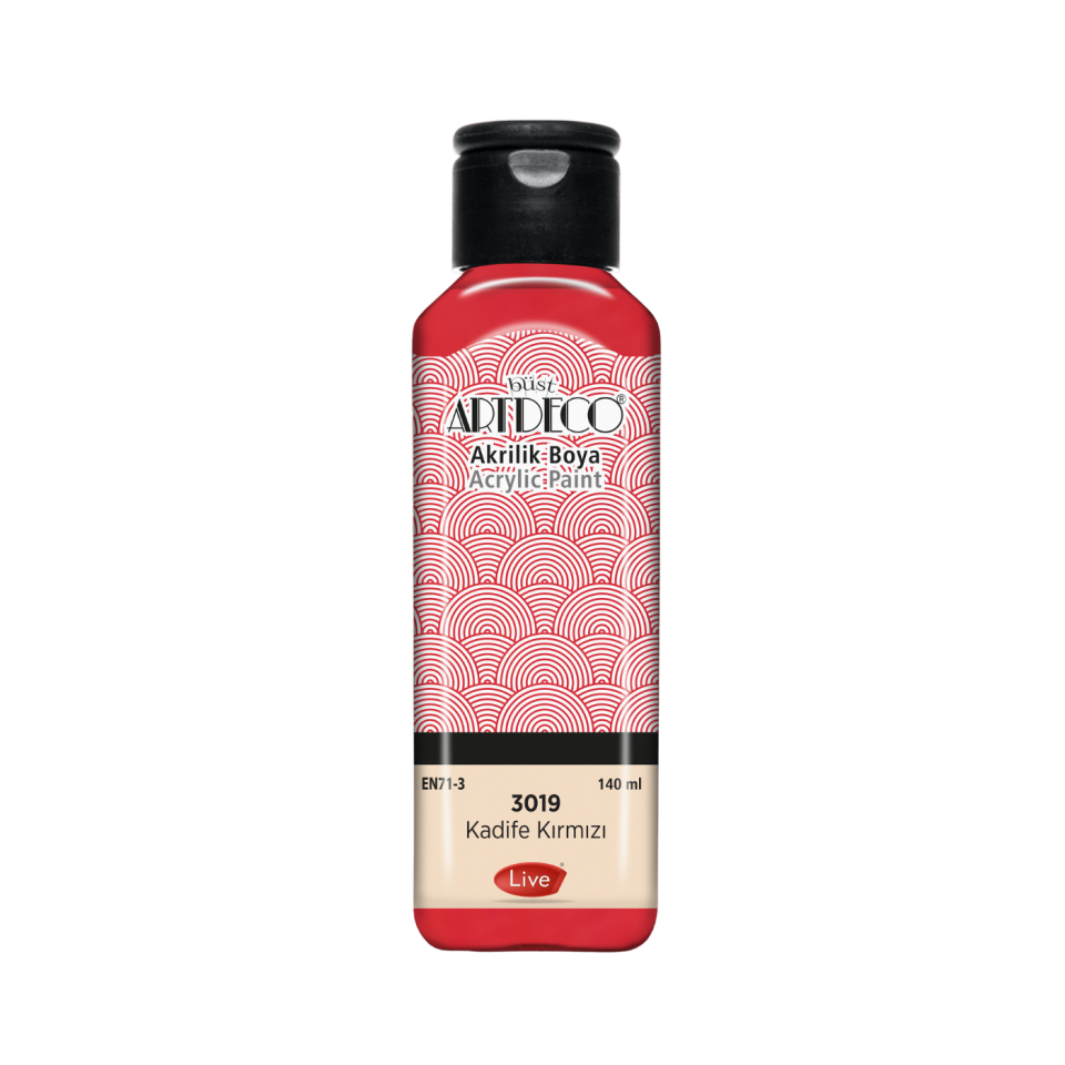 Artdeco 070R-3019 Akrilik Boya 140 ml Kadife Kırmızı