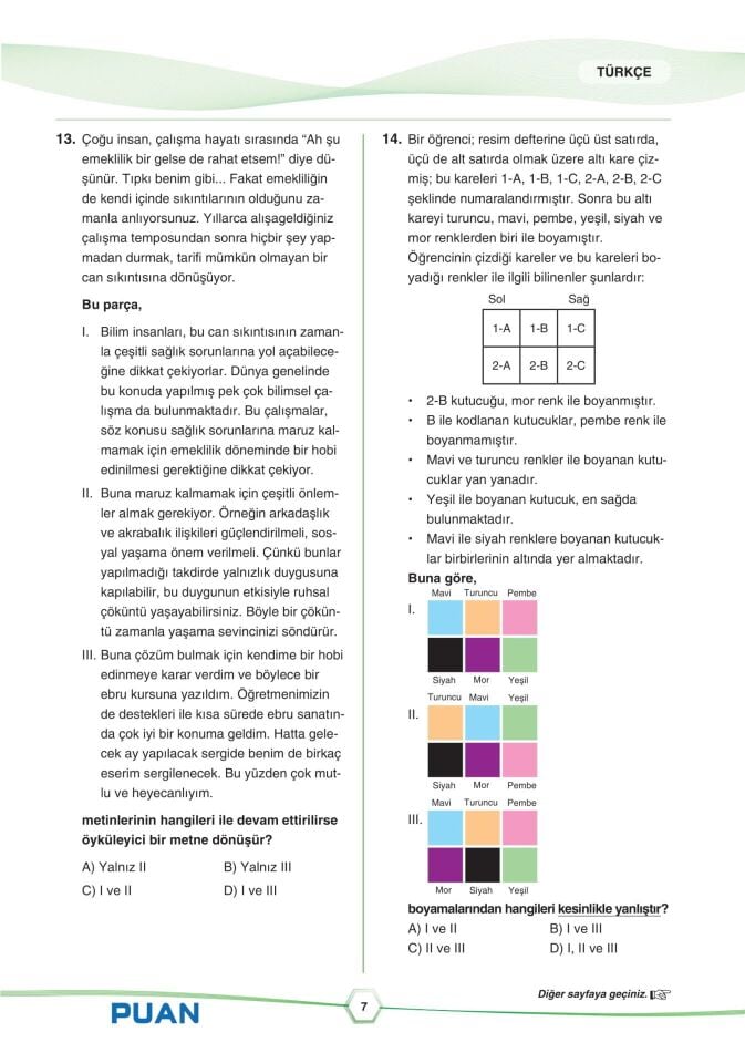 Sınav Karması 8. Sınıf LGS 3 Deneme