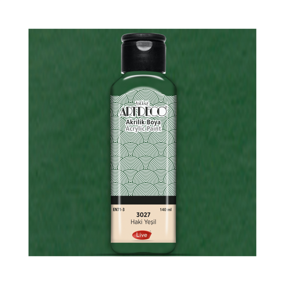 Artdeco 070R-3027 Akrilik Boya 140 ml Haki Yeşil