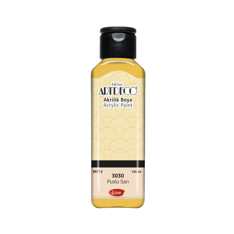 Artdeco 070R-3030 Akrilik Boya 140 ml Puslu Sarı