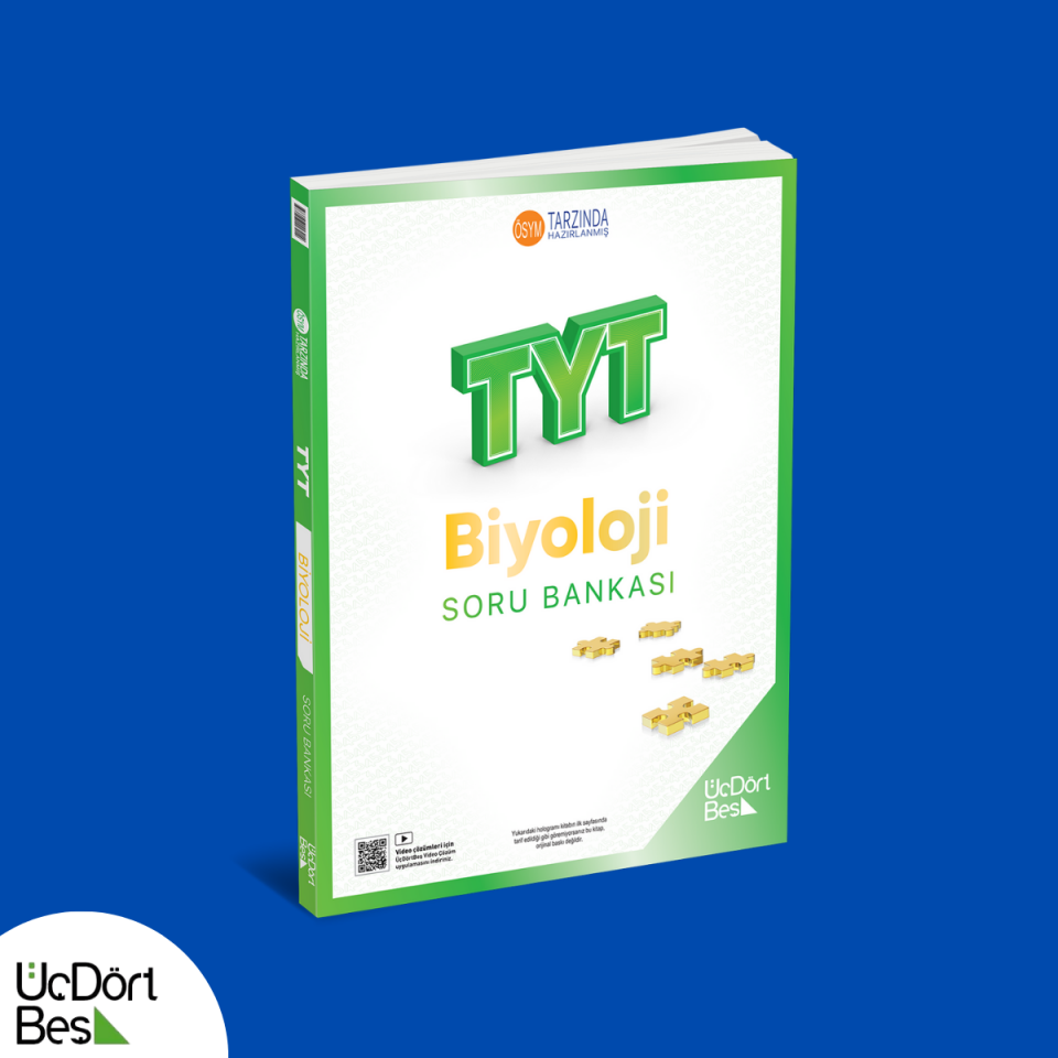 Üçdörtbeş TYT Biyoloji Soru Bankası - Güncel Baskı