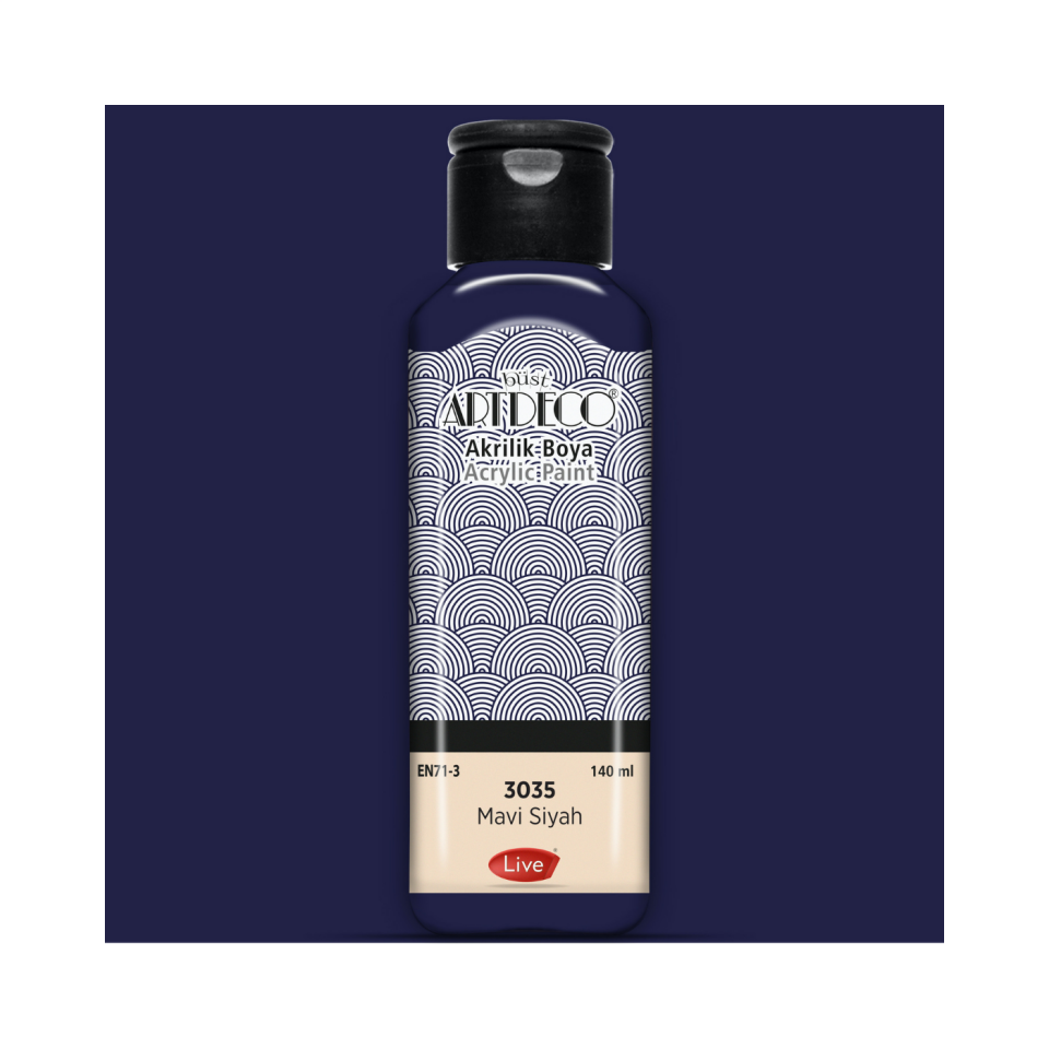 Artdeco 070R-3035 Akrilik Boya 140 ml Mavi Siyah