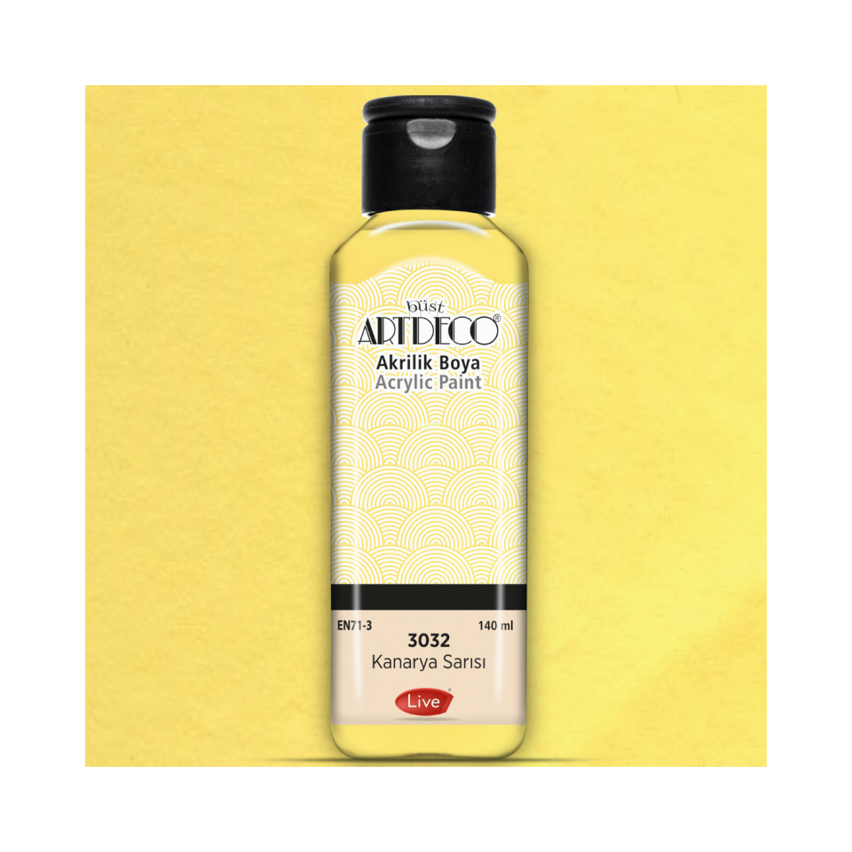 Artdeco 070R-3032 Akrilik Boya 140 ml Sarı Kanarya