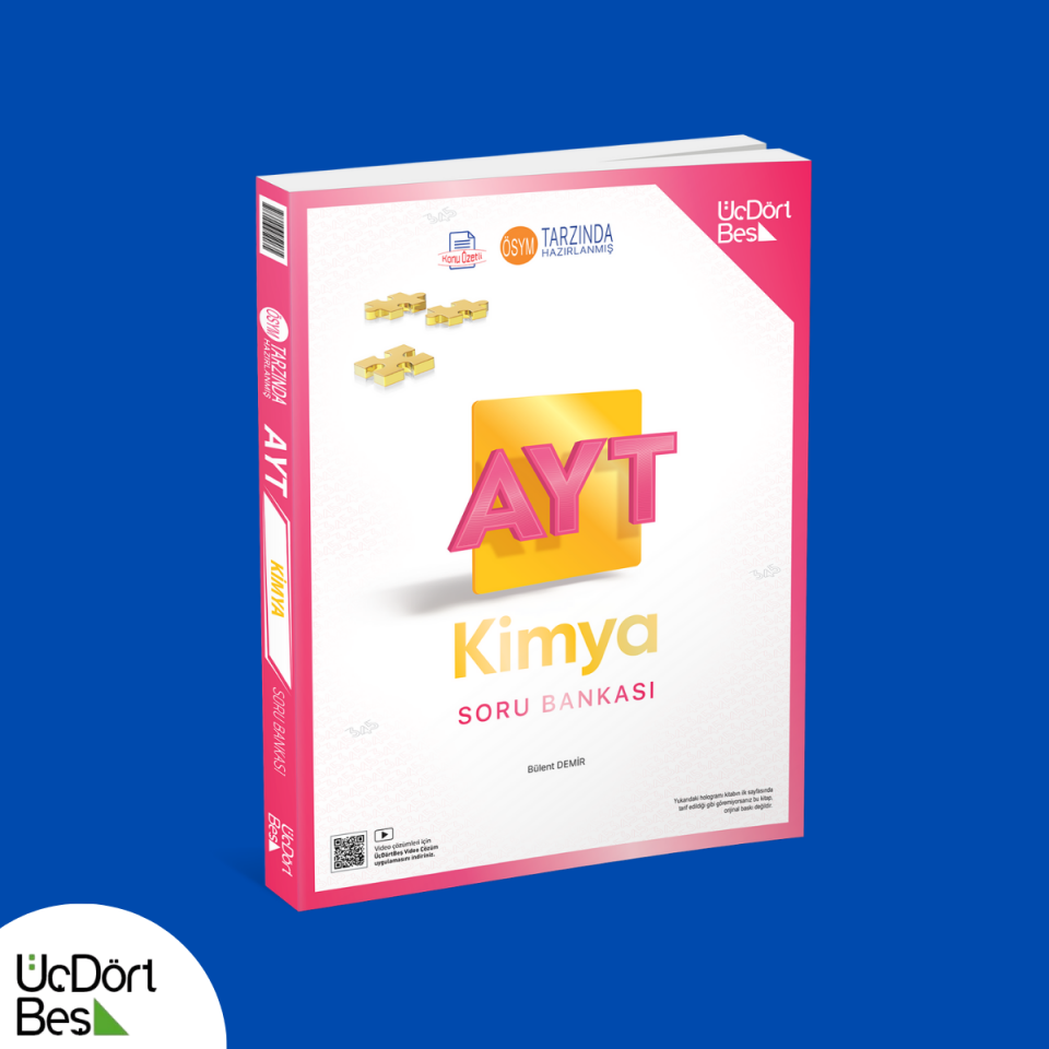 Üçdörtbeş AYT Kimya Soru Bankası - Güncel Baskı