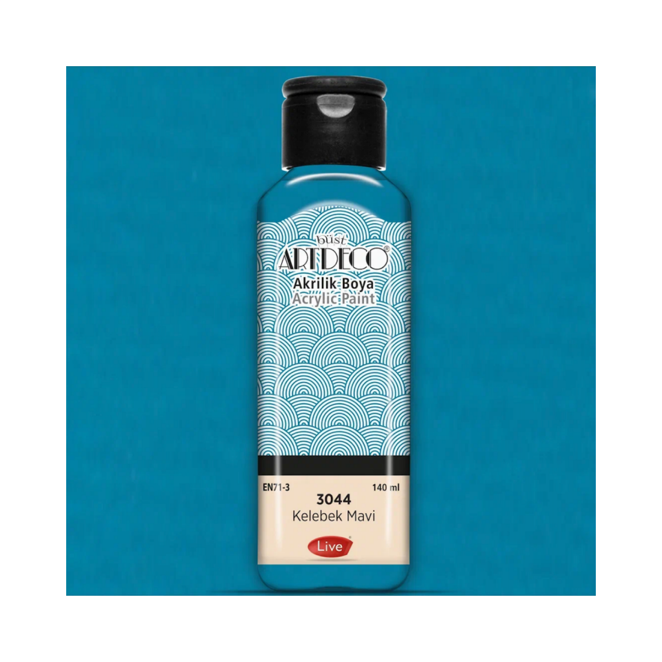 Artdeco 070R-3044 Akrilik Boya 140 ml Kelebek Mavİ
