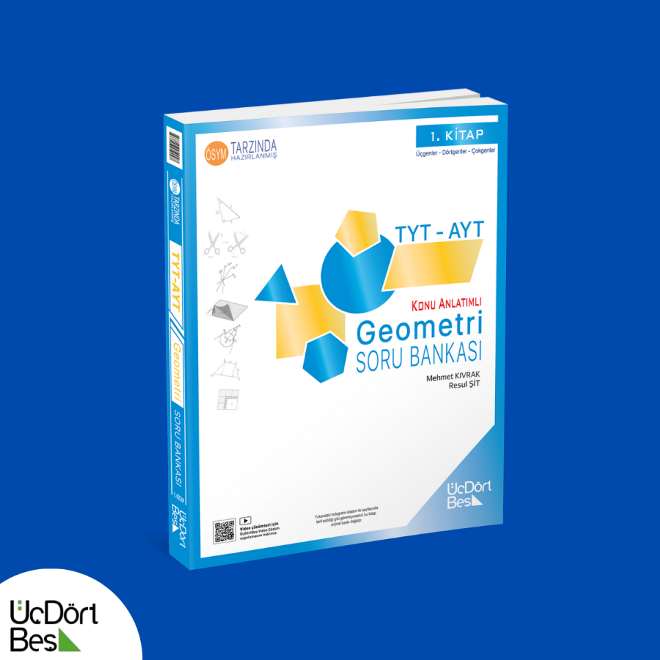 Üçdörtbeş TYT-AYT Geometri Soru Bankası - Güncel Baskı