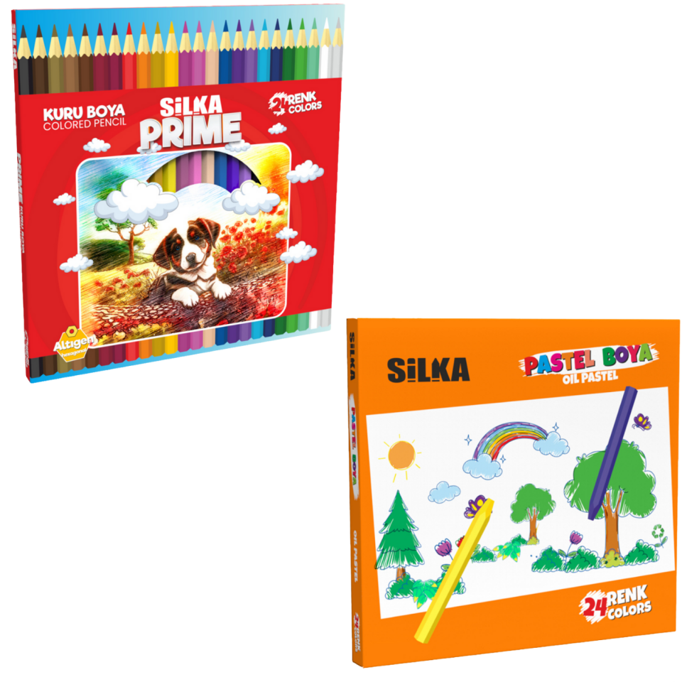 Silka Prime Tam Boy 24+24 Kuruboya Pastel Boya