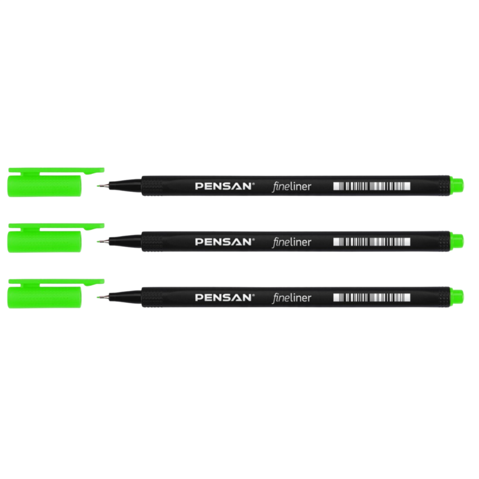 Pensan Fineliner Kalem 6500 Açık Yeşil 3'lü