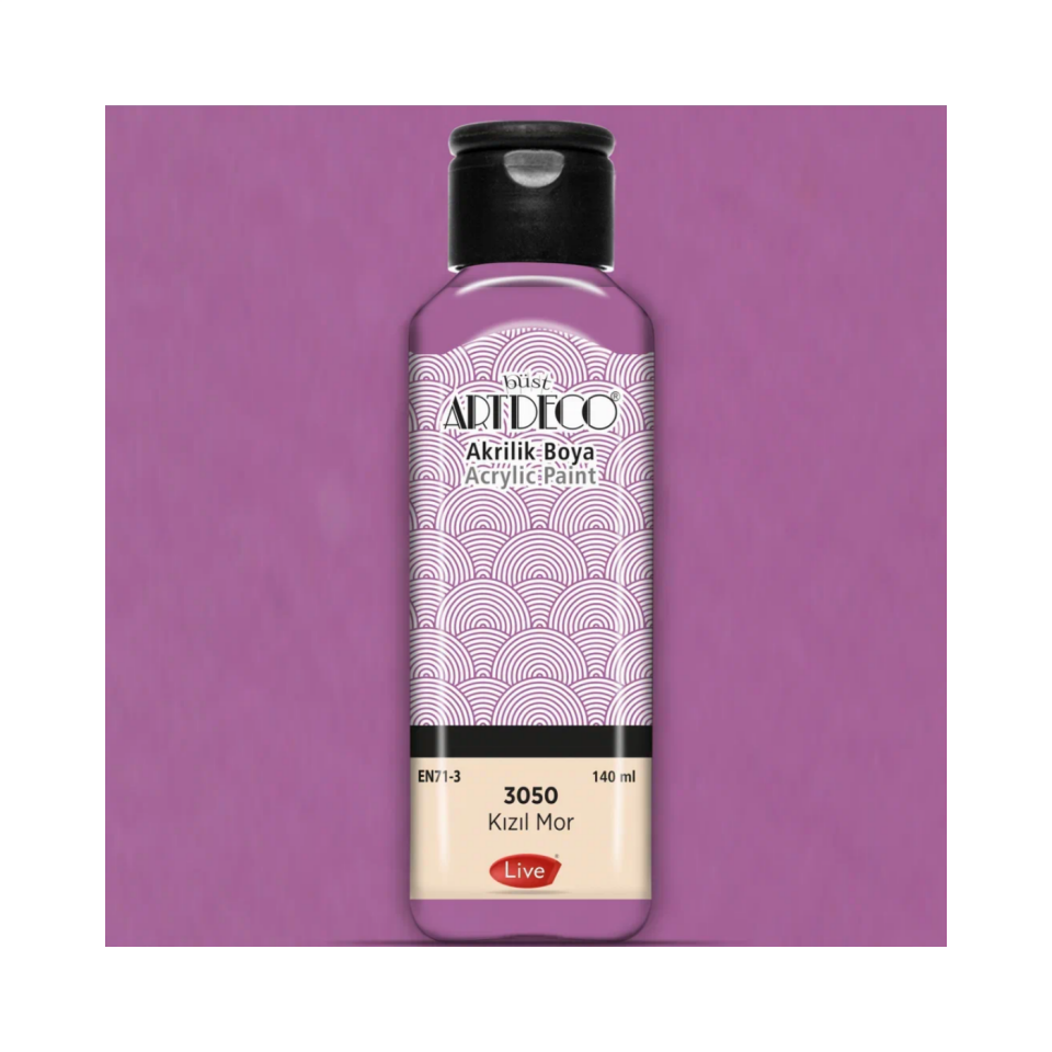 Artdeco 070R-3050 Akrilik Boya 140 ml Kızıl Mor