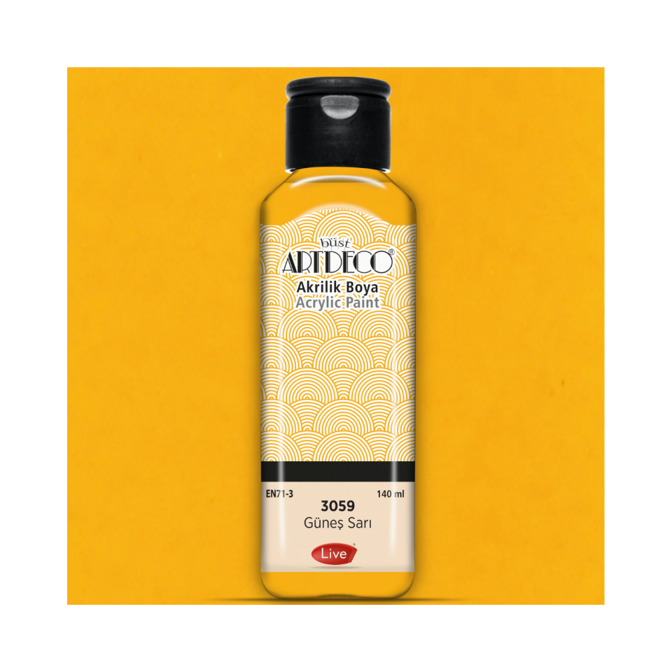 Artdeco 070R-3059 Akrilik Boya 140 ml Gunes Sarı