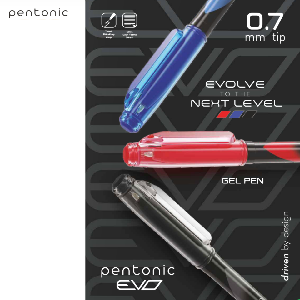Pentonıc  Evo 0.7 Mm Roller Kalem kırmızı