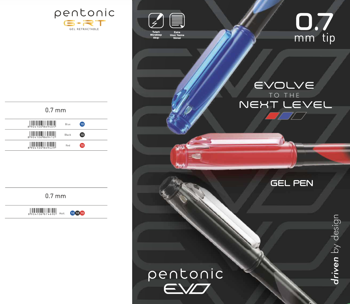 Pentonıc  Evo 0.7 Mm Roller Kalem Mavi
