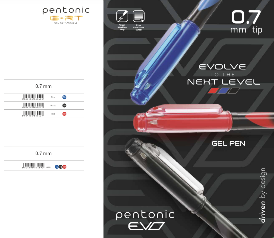 Pentonıc 10 Lu Evo 0.7 Mm Roller Kalem Mavi