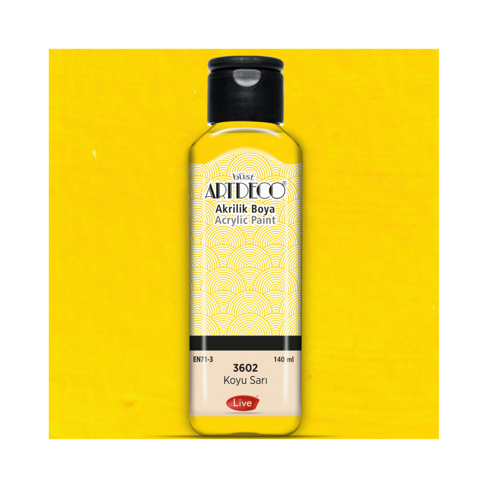 Artdeco 070R-3602 Akrilik Boya 140 ml Koyu Sarı