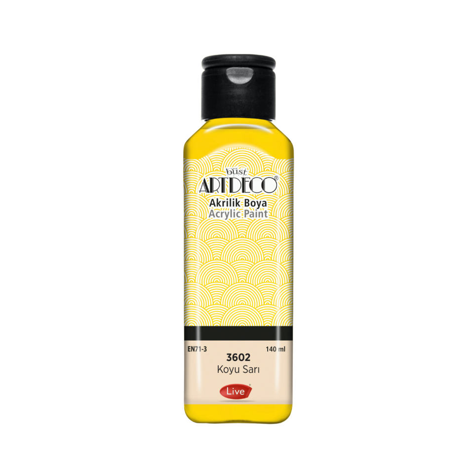 Artdeco 070R-3602 Akrilik Boya 140 ml Koyu Sarı
