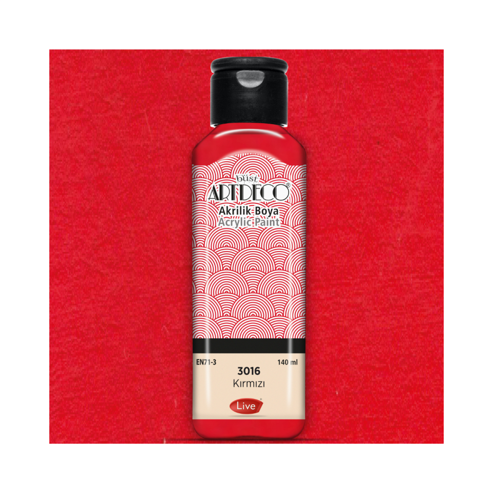 Artdeco 070R-3016 Akrilik Boya 140 ml Kırmızı