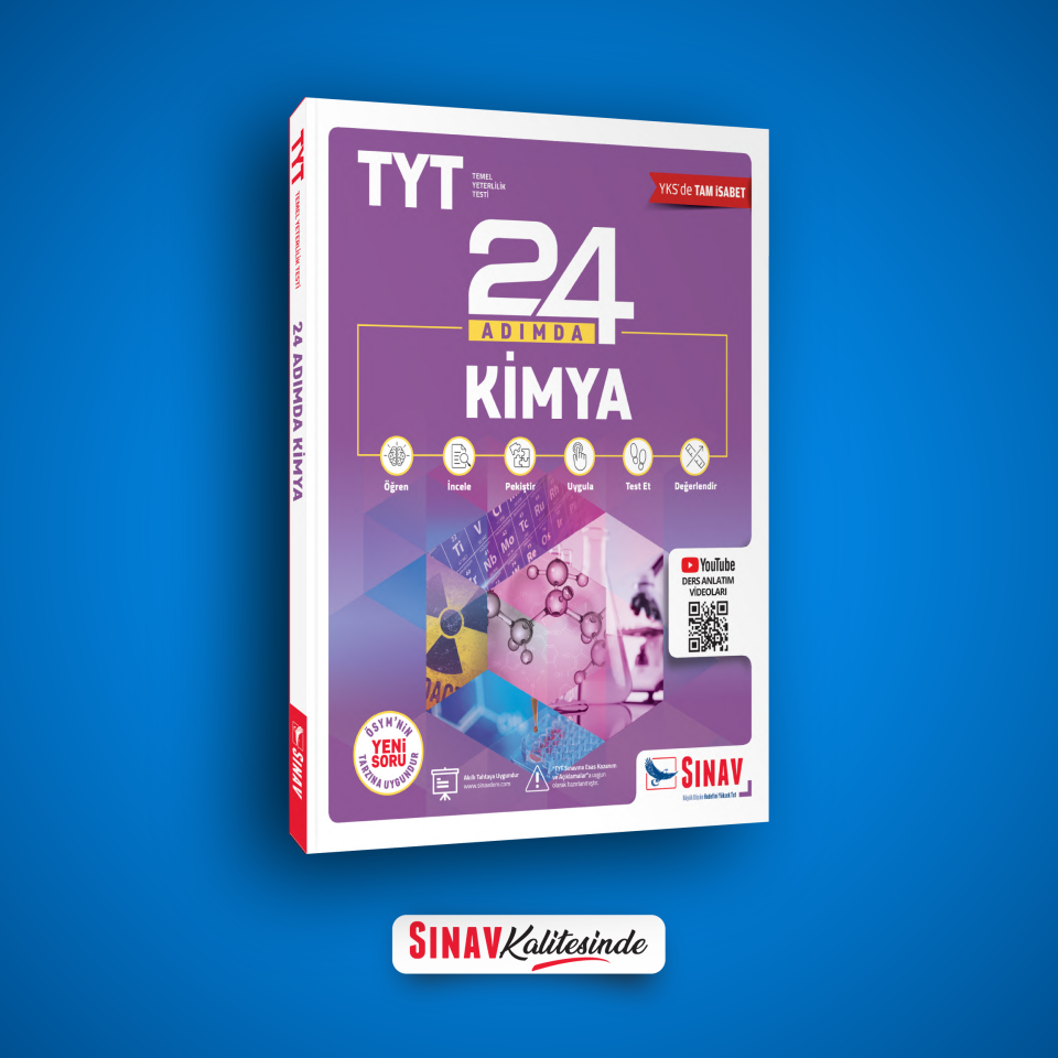 Sınav Yayınları TYT Kimya 24 Adımda Konu Anlatımlı Soru Bankası