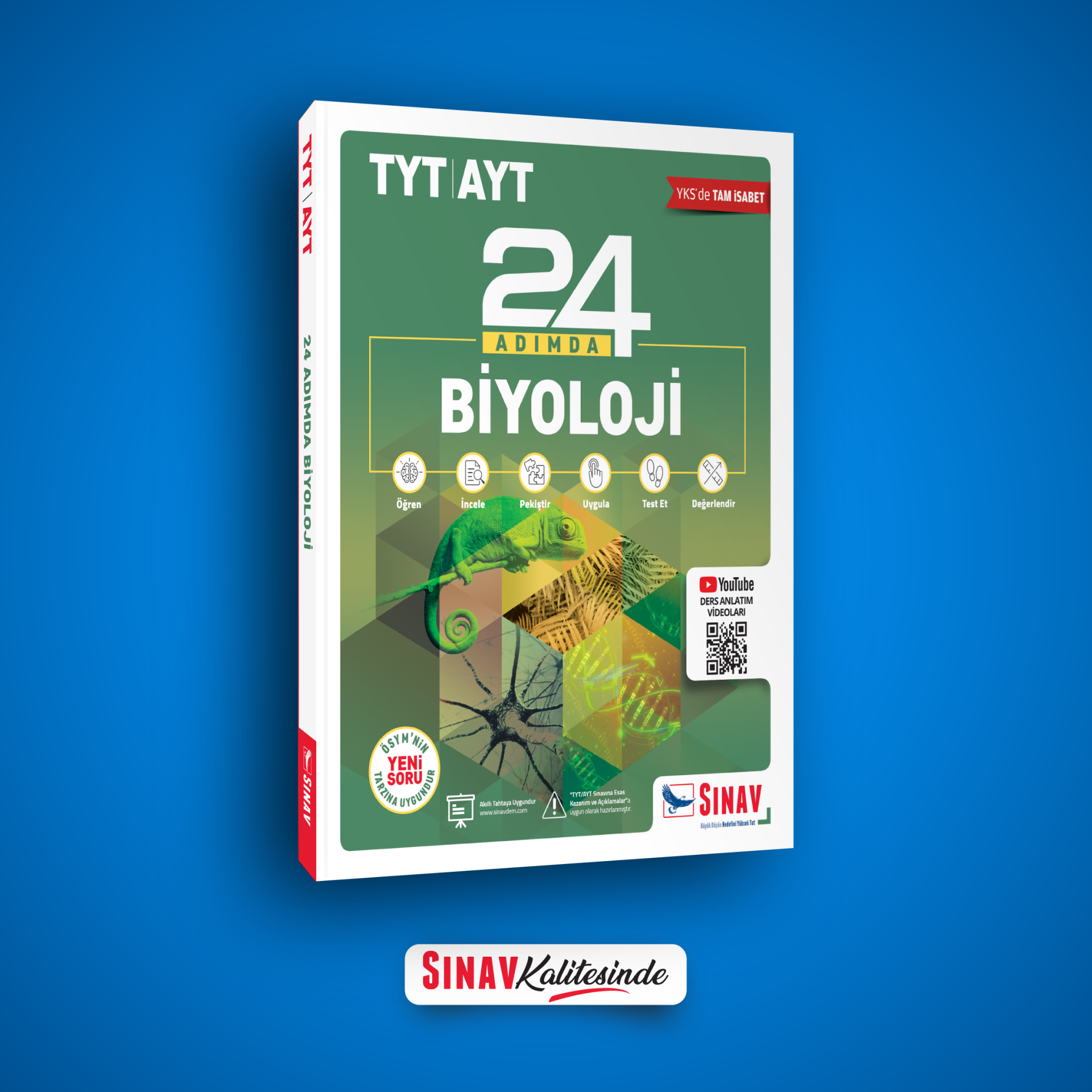 Sınav Yayınları TYT AYT Biyoloji 24 Adımda Konu Anlatımlı Soru Bankası