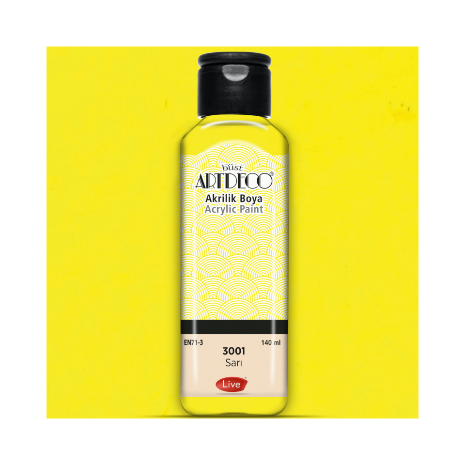 Artdeco 070R-3601 Akrilik Boya 140 ml Sarı