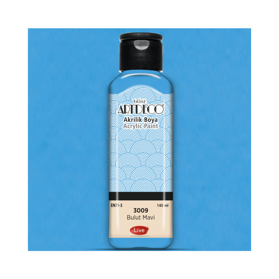 Artdeco 070R-3609 Akrilik Boya 140 ml Bulut Mavi