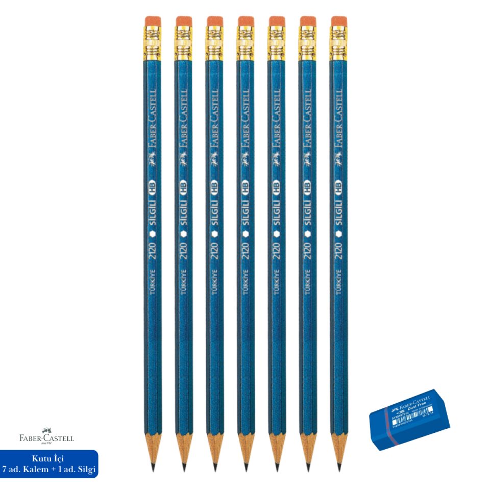 Faber Castell Köşeli Silgili Kurşun Kalem 2B