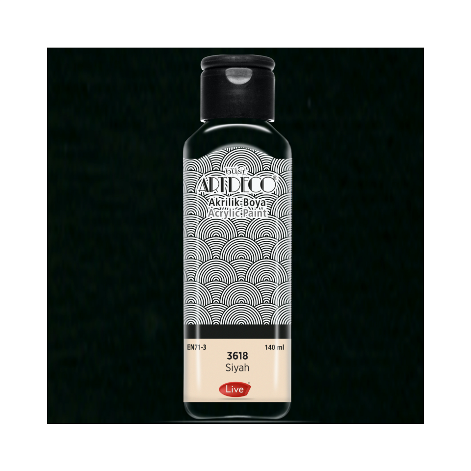 Artdeco 070R-3618 Akrilik Boya 140 ml Siyah