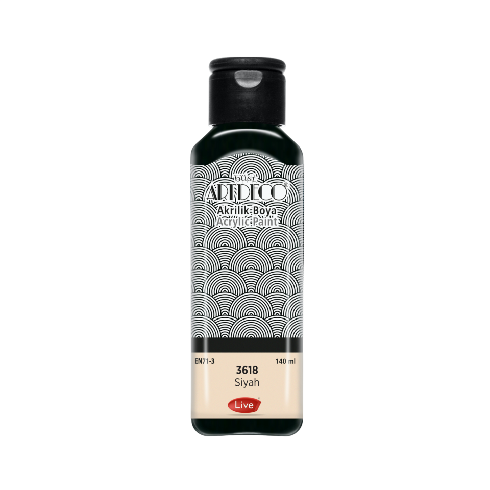 Artdeco 070R-3618 Akrilik Boya 140 ml Siyah