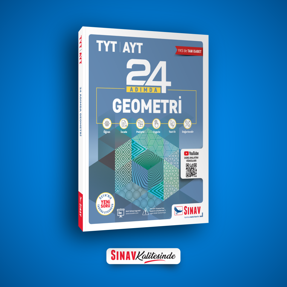 Sınav Yayınları TYT AYT Geometri 24 Adımda Konu Anlatımlı Soru Bankası