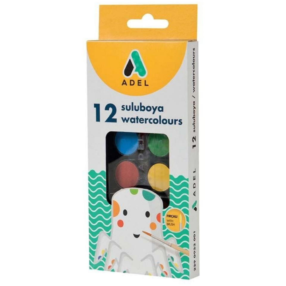 Adel Suluboya 12 Renk Kucuk Boy 24mm 933001