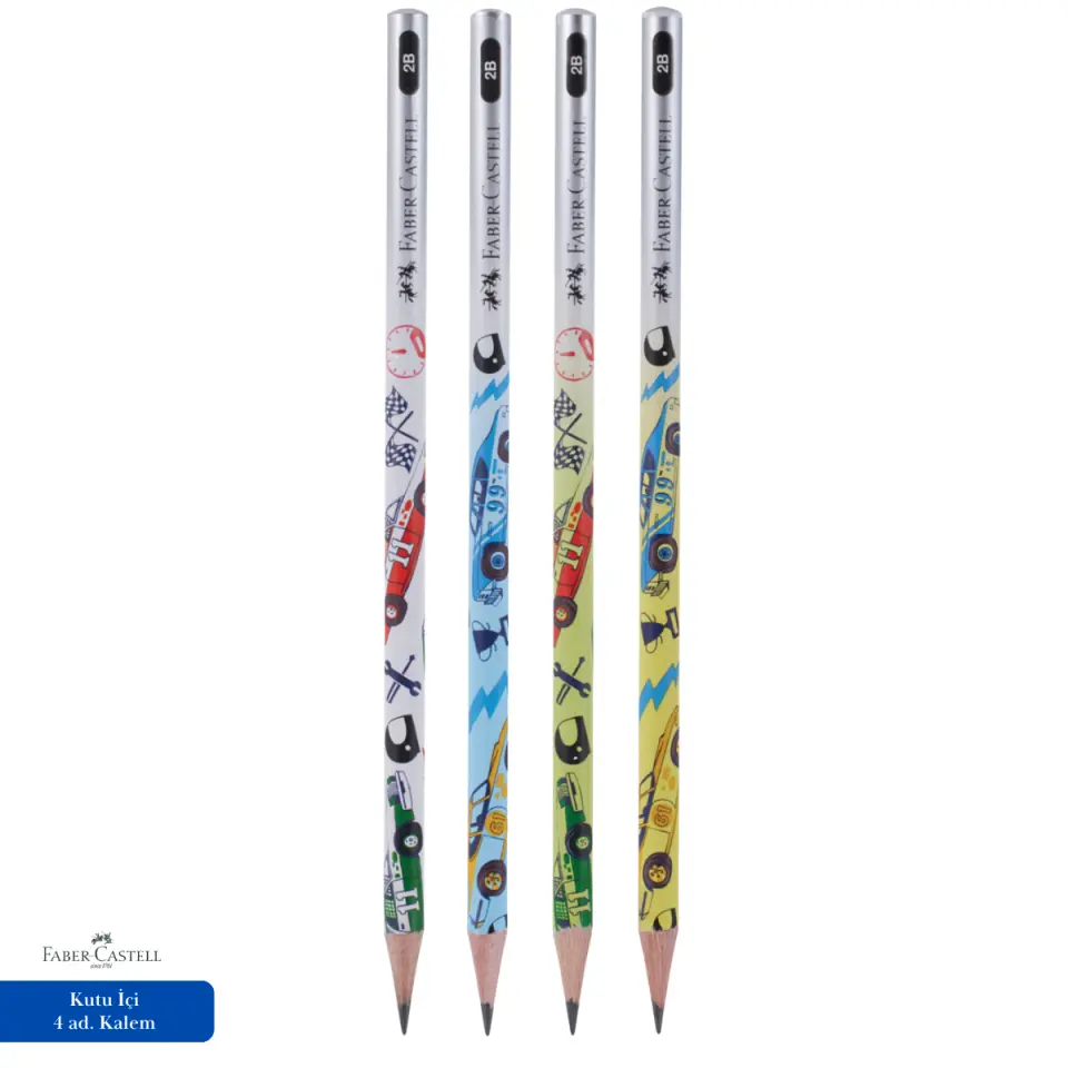 Faber Castel Arabalar Kurşun Kalem 2B