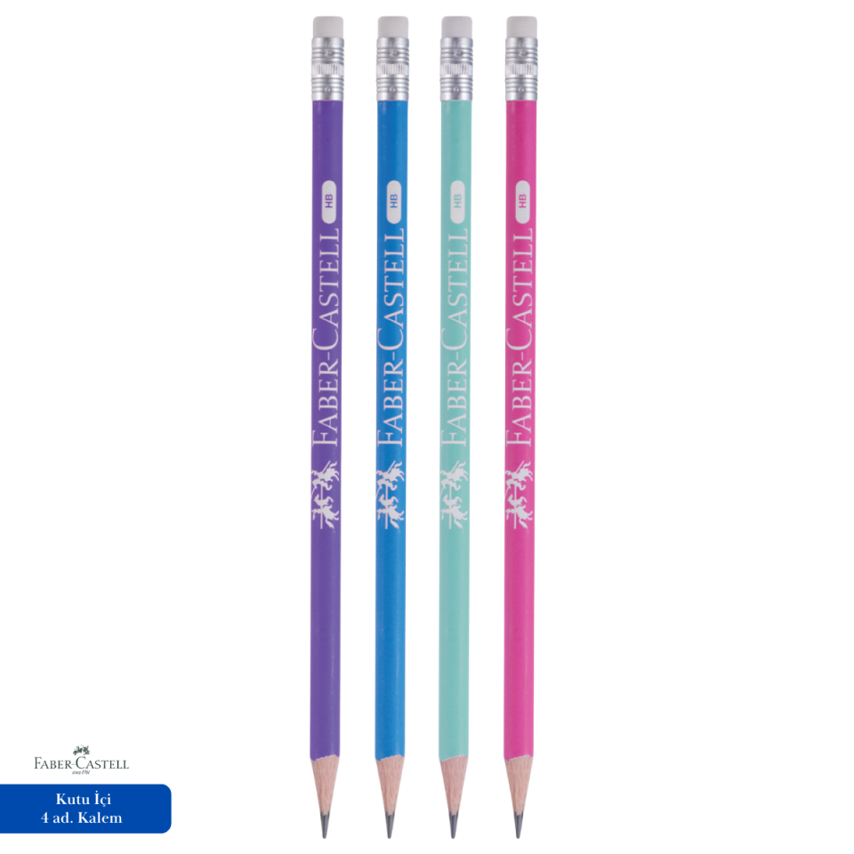 Faber-Castell Şövalye Serisi Silgili Kurşun Kalem HB