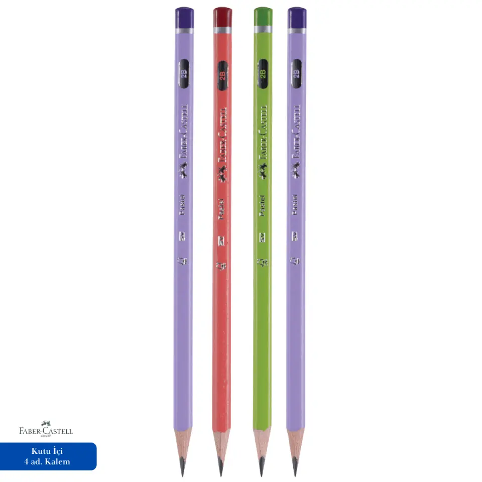 Faber Castell Pastel Üçgen Silgili Kurşun Kalem 2B
