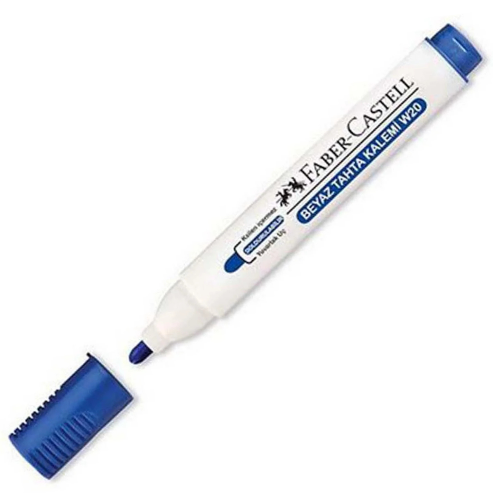 Faber Castell W20 Beyaz Tahta Kalemi  Mavi