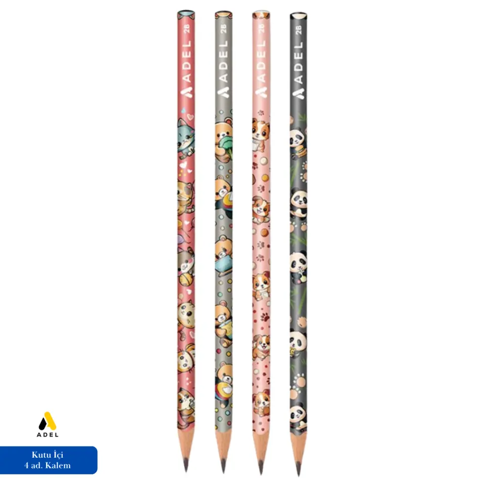 Adel Mutlu Hayvanlar Kurşun Kalem 2B