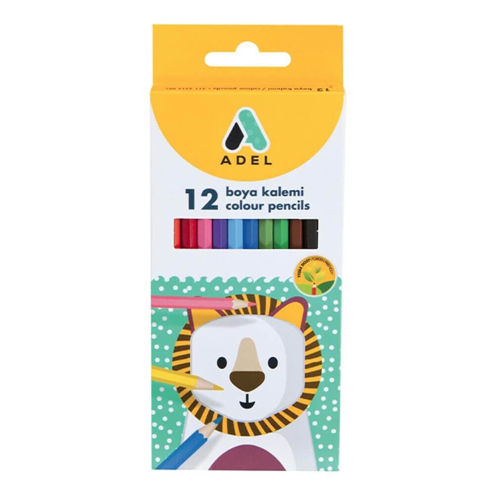 Adel Kuruboya 12 Renk Tam Boy Karton Kt 315001