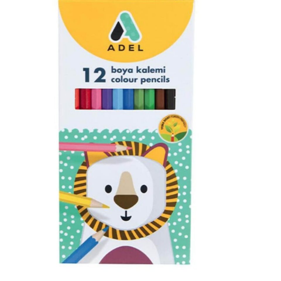 Adel Kuruboya 12 Renk Tam Boy Karton Kutu 315001