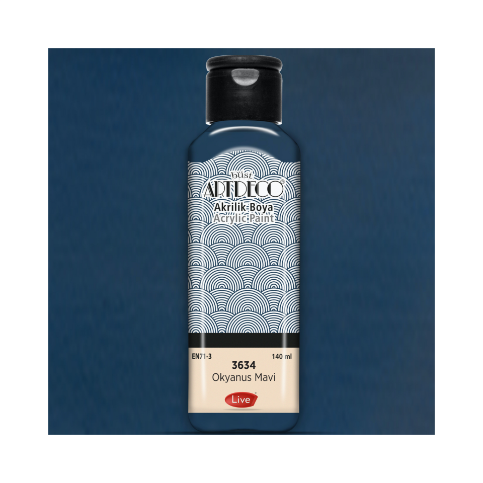 Artdeco 070R-3634 Akrilik Boya 140 ml Okyanus Mavi