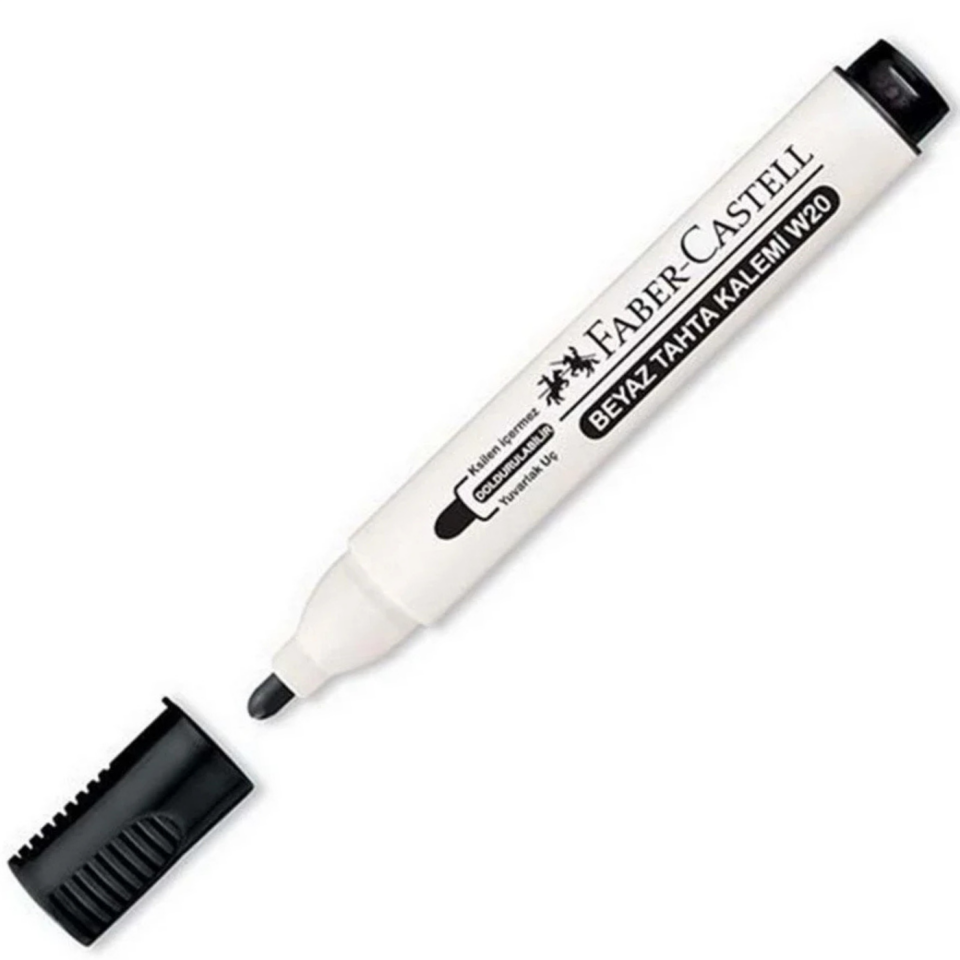 Faber Castell W20 Beyaz Tahta Kalemi  Siyah