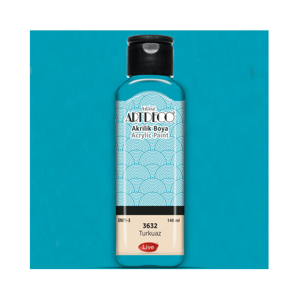 Artdeco 070R-3632 Akrilik Boya 140 ml Turkuaz