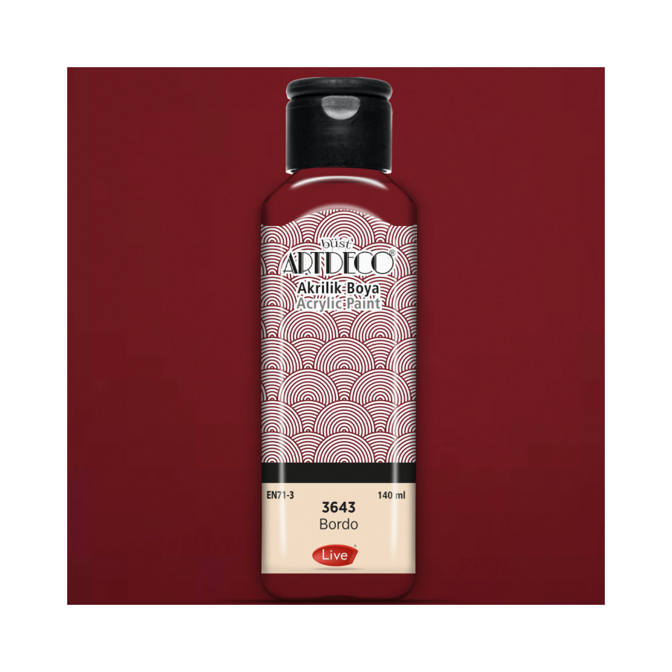 Artdeco 070R-3643 Akrilik Boya 140 ml Bordo